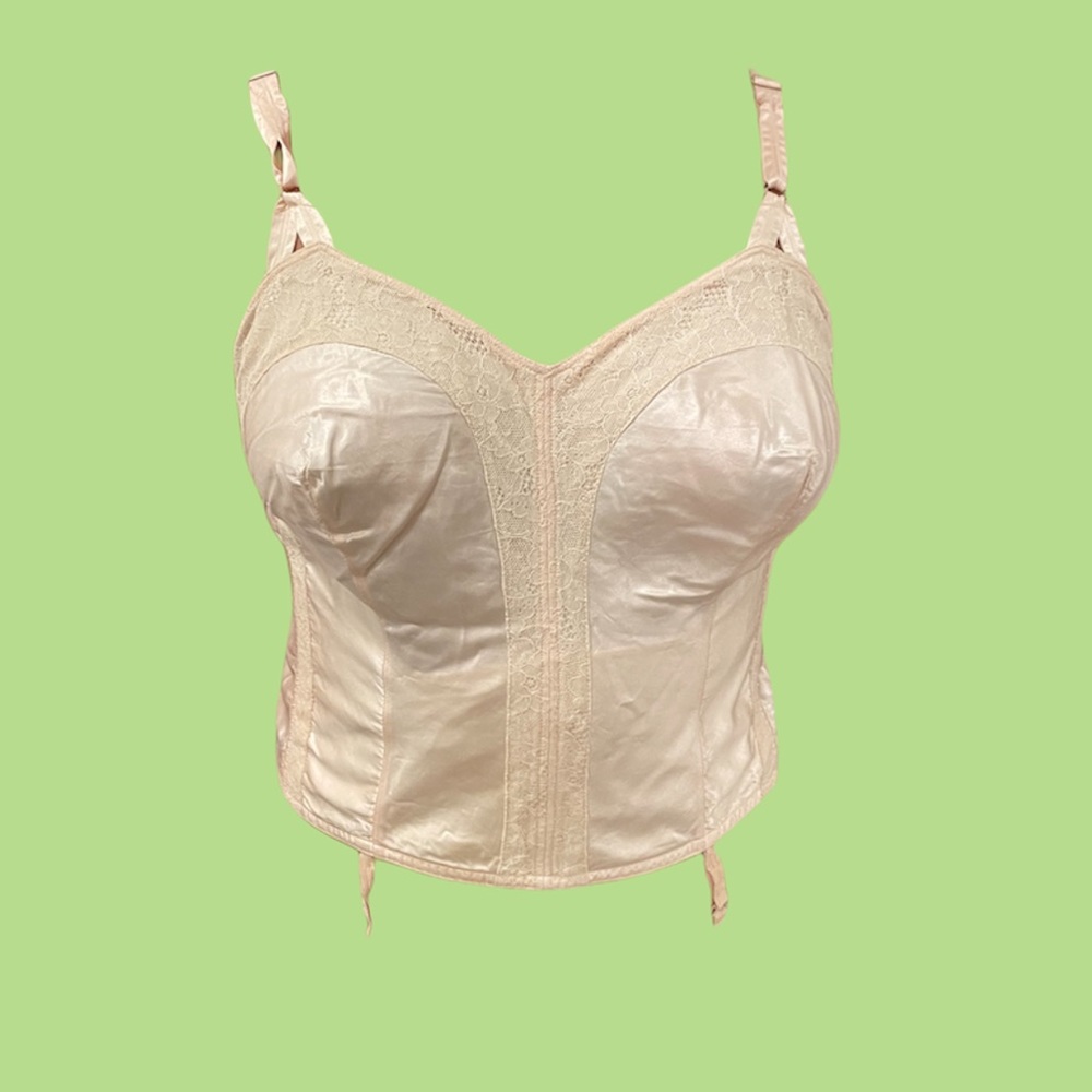 SOLD Vintage silk and lace cami with garters